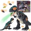Veľký interaktívny dinosaurus T‑Rex s parou, svetlami a zvukmi, znáša vajíčka