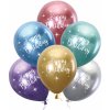 Party Balóny Happy Birthday 30 cm mix farieb 6 ks