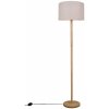 TRIO 401200101 KORBA stojacia lampa D400mm 1xE27 prírodné drevo, biela