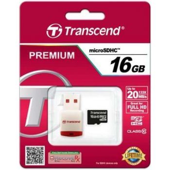 Transcend microSDHC 16GB class 10 TS16GUSDHC10-P3