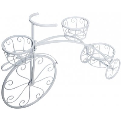 Kondela Retro kvetináč v tvare bicykla, biela, PAVAR 0000285269