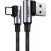 Ugreen US176, USB-USB-C, naklonený 3A, 1m, černý