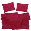 SCANquilt Obliečky KLASIK hviezdičky červená bežný 1x paplón 140x200 + 1x vankúš 70x90 cm