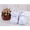 Christopher - Detské topánky - capáčky biele menčestrové č.19 - 12 cm