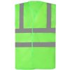 YOKO HI-VIS HVW120 / Sieťovaná bezpečnostná vesta - lime XXL