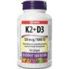 WN Pharmaceuticals Ltd. Webber Naturals Vitamín K2+D3 120 mcg/1000 IU cps (mäkké gélové kapsuly) 1x60 ks