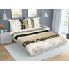 Bellatex obliečky bavlna béžové lístky 200x220 2x70x90