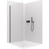 CERANO Sprchová zástena Varone L/P čierna matná, transp.sklo 70x195cm CER-DY505B-70-195-SG