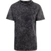 Build Your Brand pánske tričko Acid Washed tmavošedá biele