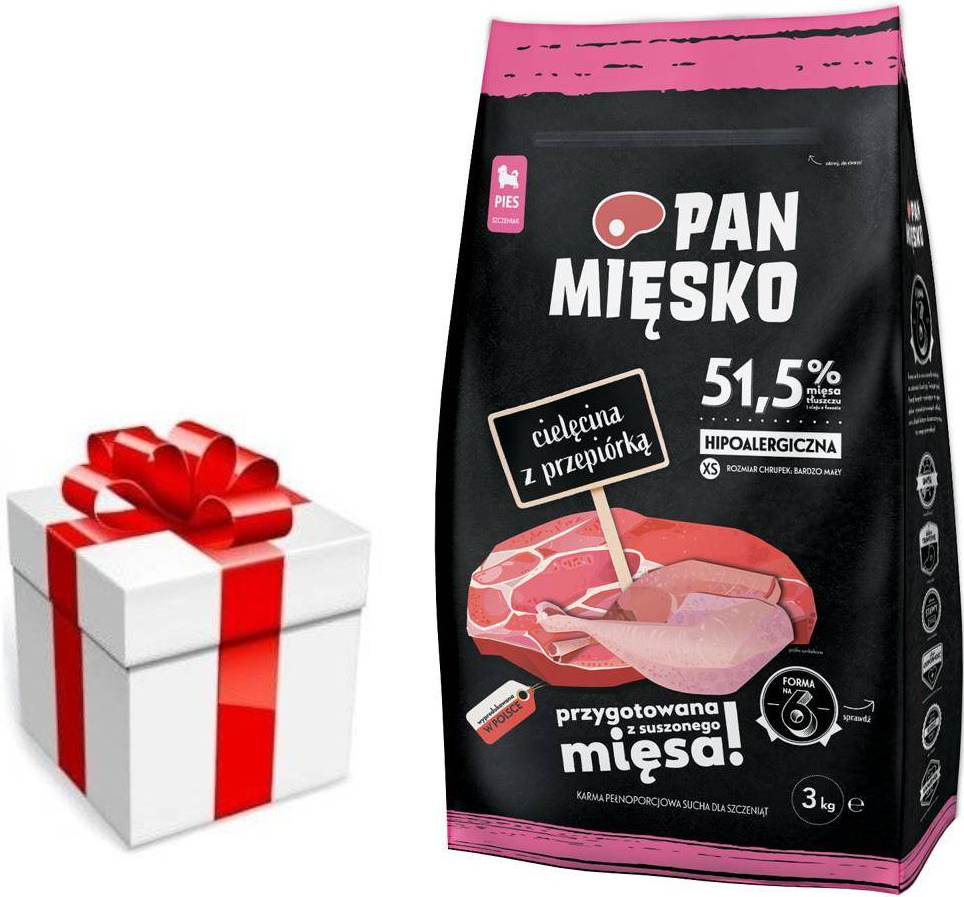 PAN MIESKO Teľacie mäso s prepelicou XS 20 kg