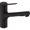 Hansgrohe Zesis M33 - Páková kuchynská batéria 150, vyťahovacia spŕška, 2jet, sBox lite, čierna matná 74803670