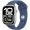 Apple Watch Series 10 46 mm strieborný hliník s denimovým športovým remienkom S/M MWWL3QC/A
