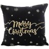 Tutumi Vianočný obliečka na vankúš Veselé Vianoce 45x45 cm čierny