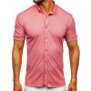 Bolf pánska košeľa s krátkymi rukávmi 2005 ružová