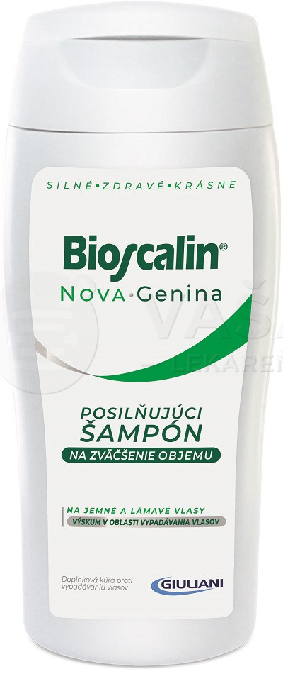 Bioscalin Nova Genina Posilňujúci šampón pre vlasy so sklonom k vypadávaniu 200 ml šampón