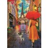 Art puzzle - Puzzle Dáma so psom pred Eiffelovou vežou - 500 dielov