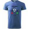 Volejbal volá - Klasické pánske tričko vyššej gramáže - S ( Svetlomodrá )