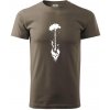 Gitara strom a lebka - Klasické pánske tričko vyššej gramáže - 4XL ( Army )