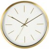 SEGNALE Nástenné hodiny so zlatým rámom 25 cm biela (KO-837362230bila)