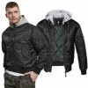 Brandit MA1 hooded bomber bunda čierna-sivá