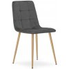 Textilomanie Sivá zamatová stolička KARA