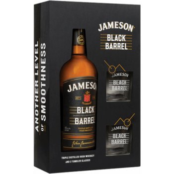 Jameson Black Barrel 40% 0,7 l (darčekové balenie 2 poháre)