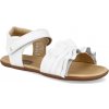 Barefoot detské sandále Tip Toey Joey - Ruffle white biele