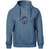 Zubárka princezná - Oversized mikina dámská Moon - kratšia + širšia - XS ( Denim )