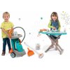 Smoby set upratovací vozík Clean Service, 9 doplnkov a žehliaca doska s elektronickou žehličkou Tefal 3330306-1