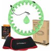 Súprava masážna hula hoop HMS HHW01 so závažím a zoštíhľujúcim pásom BR163 zelená