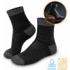 Bambusové členkové nepremokavé ponožky inSPORTline Pantris AG+ antibakteriálne čierna - XS (33-35)