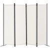 Paraván Vevor 4-dielny biely 228x45x172,5 cm moderný