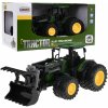 Zelený traktor pre deti 1:24 + pohyblivé prvky + 8 kolies ZAU.9951HB