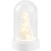 MagicHome Dekoráciabiely stromček v kupole LED teplá biela interiér 5,5x9 cm