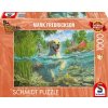 Puzzle Schmidt 1000 dílků Žlutý labrador jde na ryby