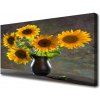 Obraz na plátne Slnečnica váza rastlina 100x50 cm