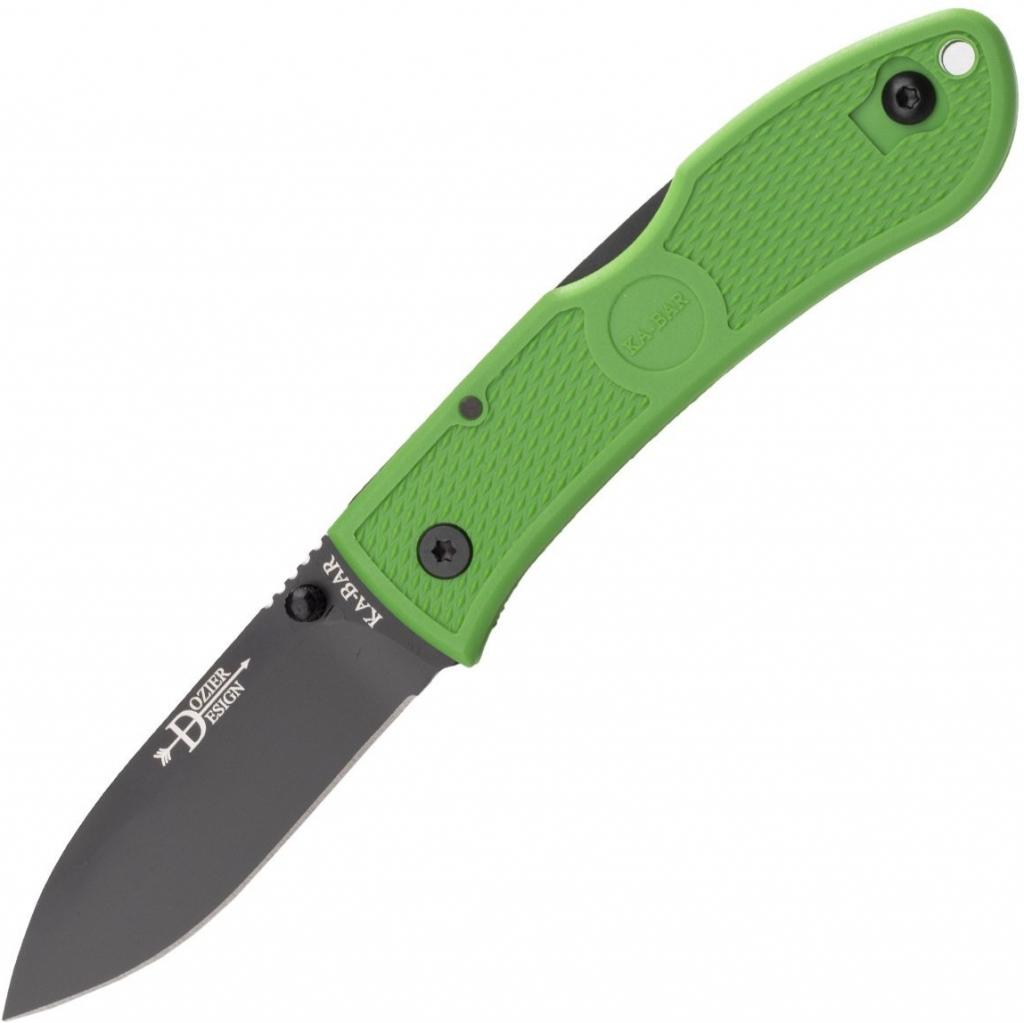 KA-BAR Dozier Foding Hunter Kelly Green Handle, Blade 4062KG