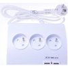 PremiumCord Predlžovací prívod 230V 1,5m 5zásuvek + vypínač + 2x USB ppd01