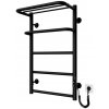 Mario-Radiators Kúpeľňový rebríkový radiátor HOTEL 75W/230V 66x42 cm nerez/čierny pravý 2.3.6200.11.BM + záruka 3 roky zadarmo