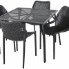ROJAPLAST Set záhradného nábytku ZWMT-90 záhradný stôl 1 + 4 záhradné stoličky BILROS