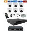 Amiko IP 6 kamerový set so switchom, Manual Zoom, 5Mpix, Dome (1505K6V2) (Amiko)