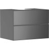 HANSGROHE Xevolos E závesná skrinka pre lakovanú dosku so zápustným umývadlom, 2 zásuvky PushOpen, 780 x 550 x 555 mm, bridlicová matná sivá/bridlicová metalická sivá, 54189770