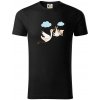 Bocian čakáme bábätko - neutrálne - Tričko z organickej bavlny - 2XL ( Čierna )