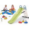 Set šmykľavka s dvojitou vlnou a vodná dráha so žeriavom Funny Toboggan Life Smoby dĺžka šmyku 200 cm s vodotryskom a 3 plachetnice