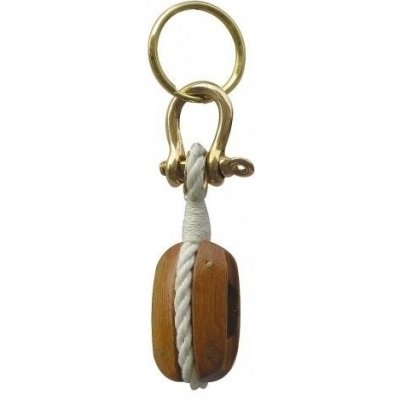 Prívesok na kľúče Sea club Keyring Pully wood brass