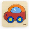 Viga Drevené puzzle pre najmenších Autíčko
