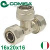 COMISA PEX šróbovací T-kus redukovaný 16x20x16