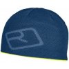Ortovox Merino Logo Knit Beanie petrol blue Modrá čepice
