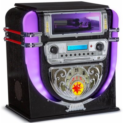 Auna Graceland Mini, Jukebox, CD prehrávač, prehrávač platní, DAB+/FM rádio, LED (JSY-09A-01)
