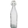 PROPER Fľaša sklo patentný uzáver 1000ml hranatá